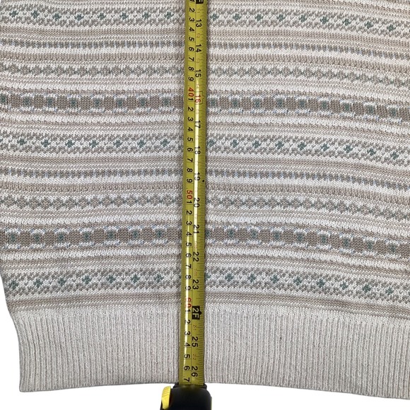 Polo Golf Ralph Lauren Men's Sweater Vest L Beige Green Silk Cotton Knit - Picture 6 of 8